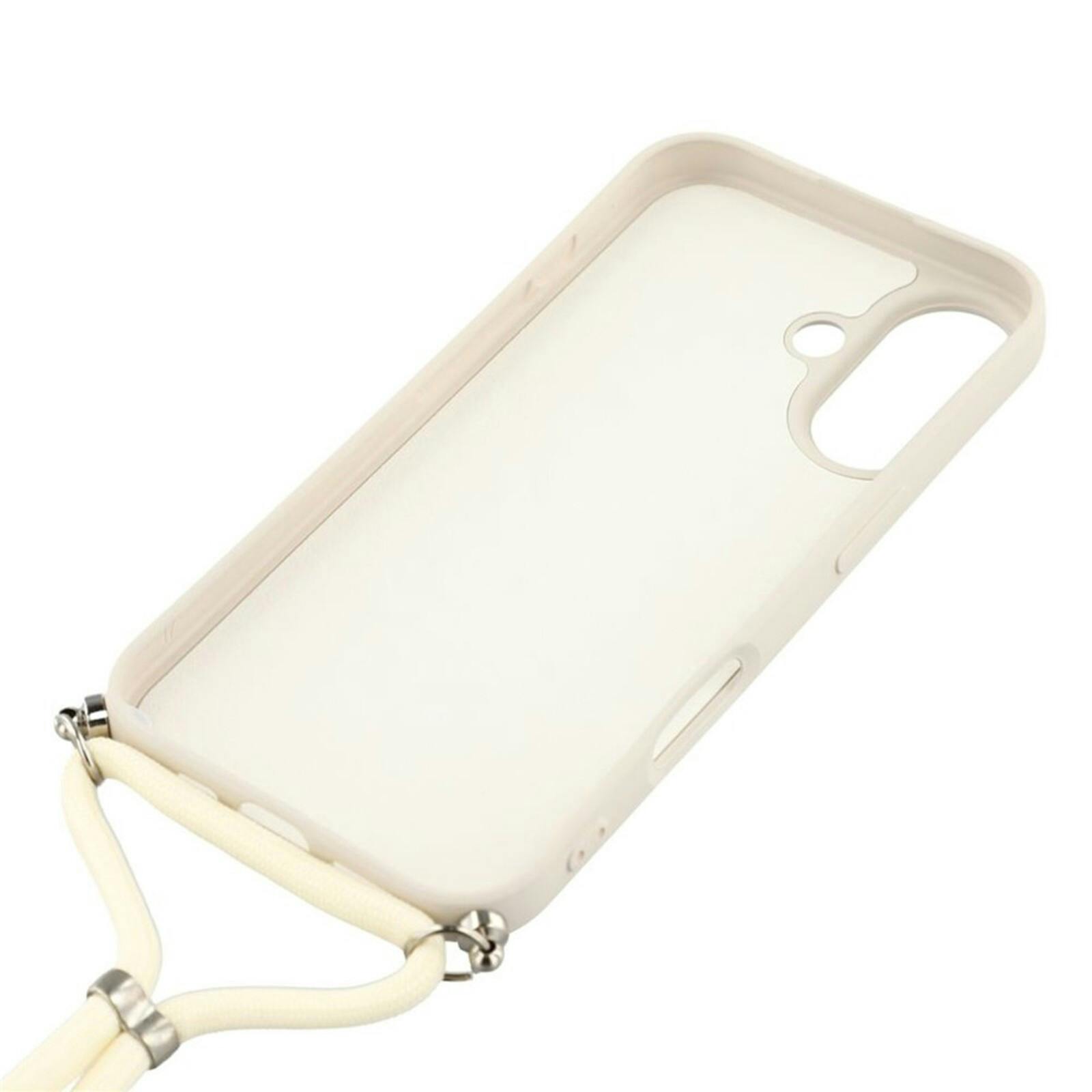 Mocaa Apple iPhone 17 Hoesje met Koord Wit