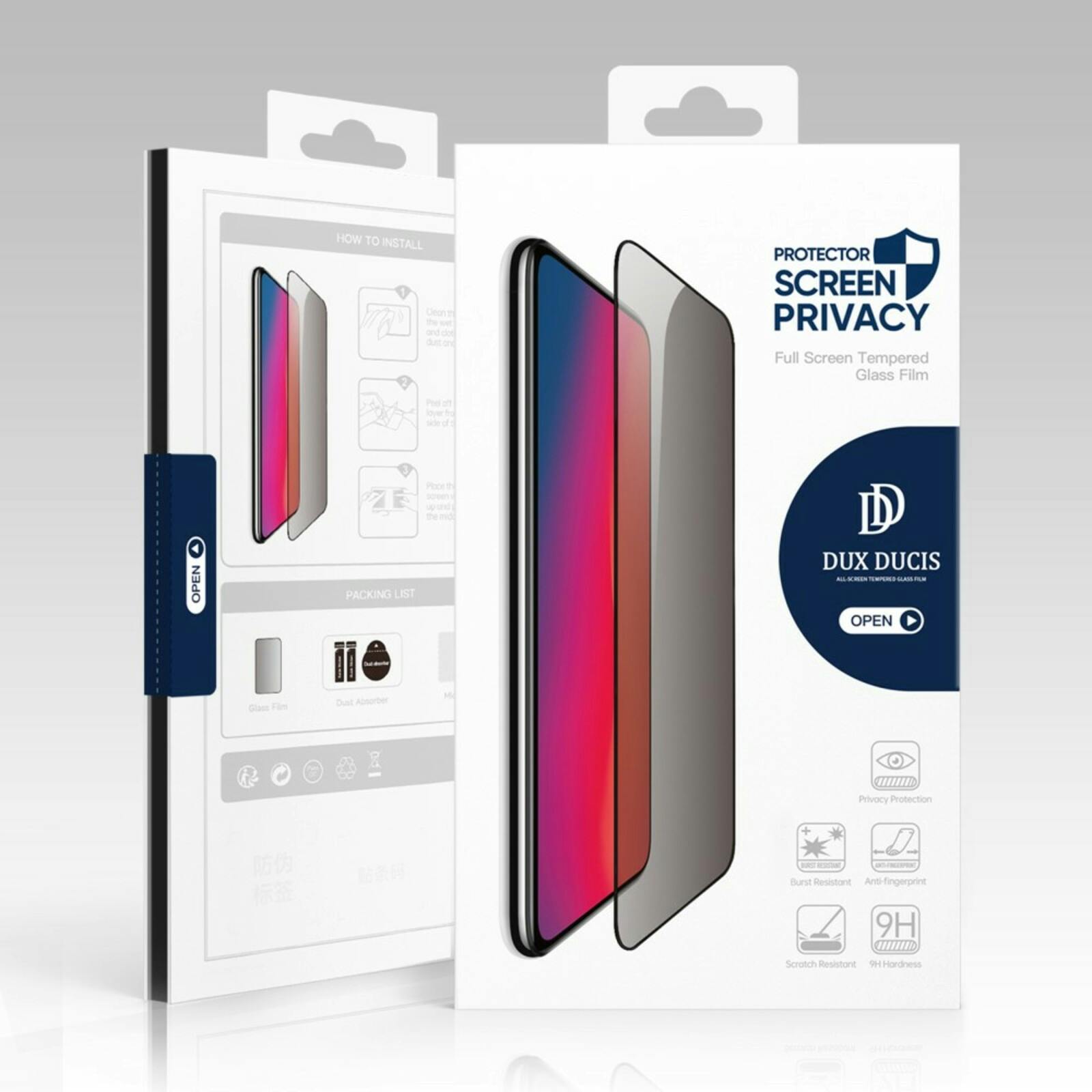 DUX DUCIS Apple iPhone 15 Privacy Screenprotector Gehard Glas Transparant