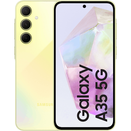 Samsung Galaxy A35 5G Awesome Lemon - Voorkant & achterkant