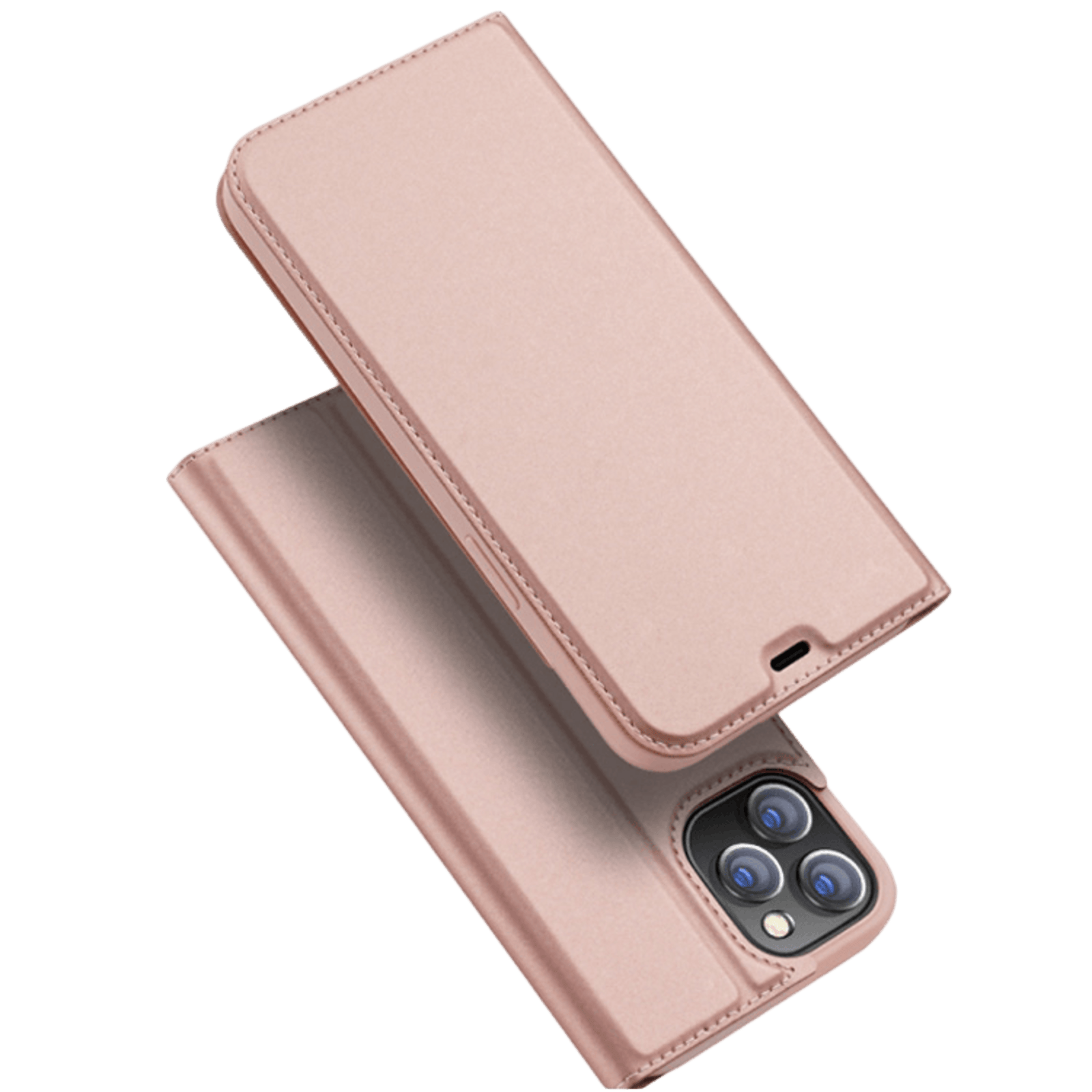 DUX DUCIS iPhone 12 Pro Max Skin Pro Flip Case Hoesje Roségoud