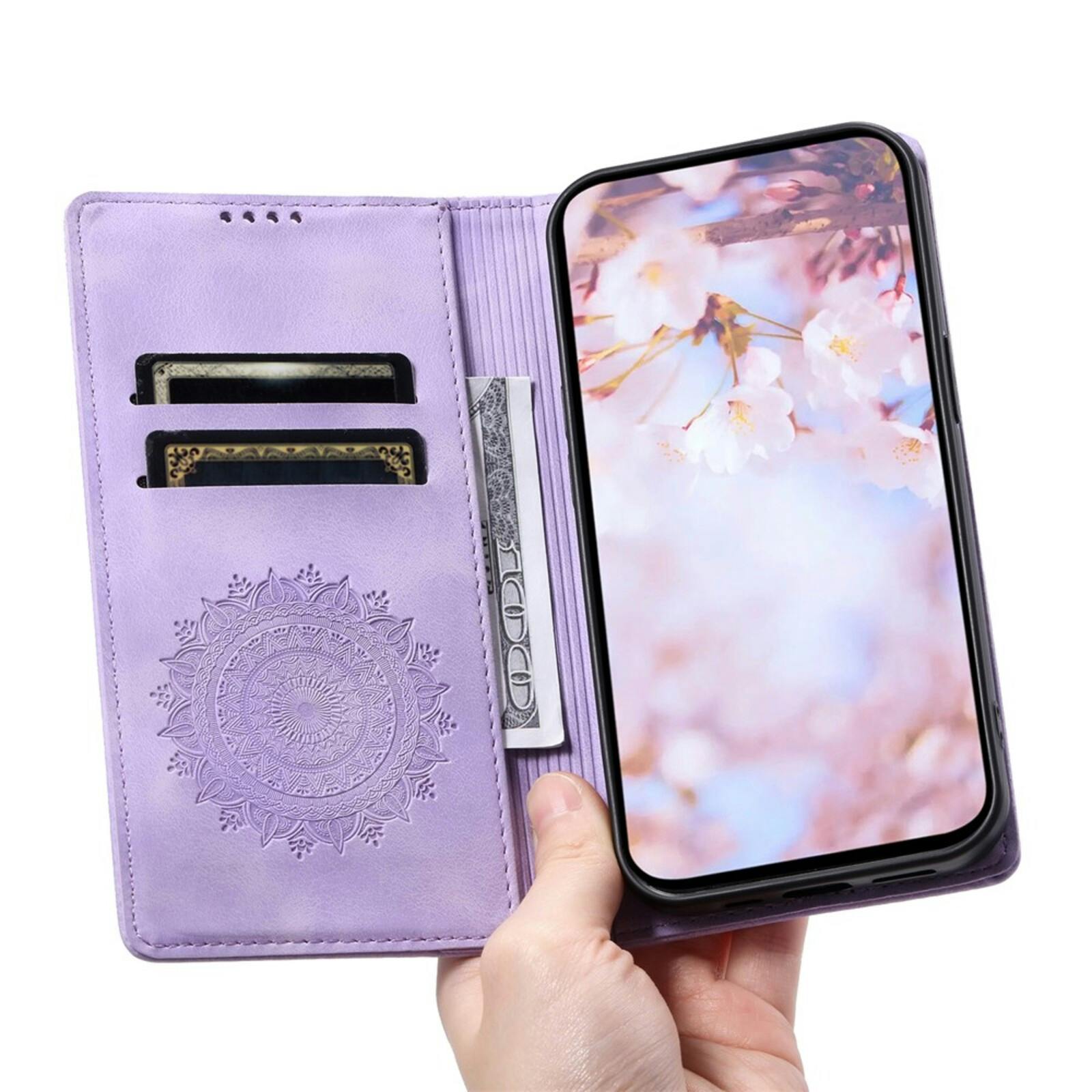 Comfycase Apple iPhone 17 Air Soft Mandala Bookcase Paars