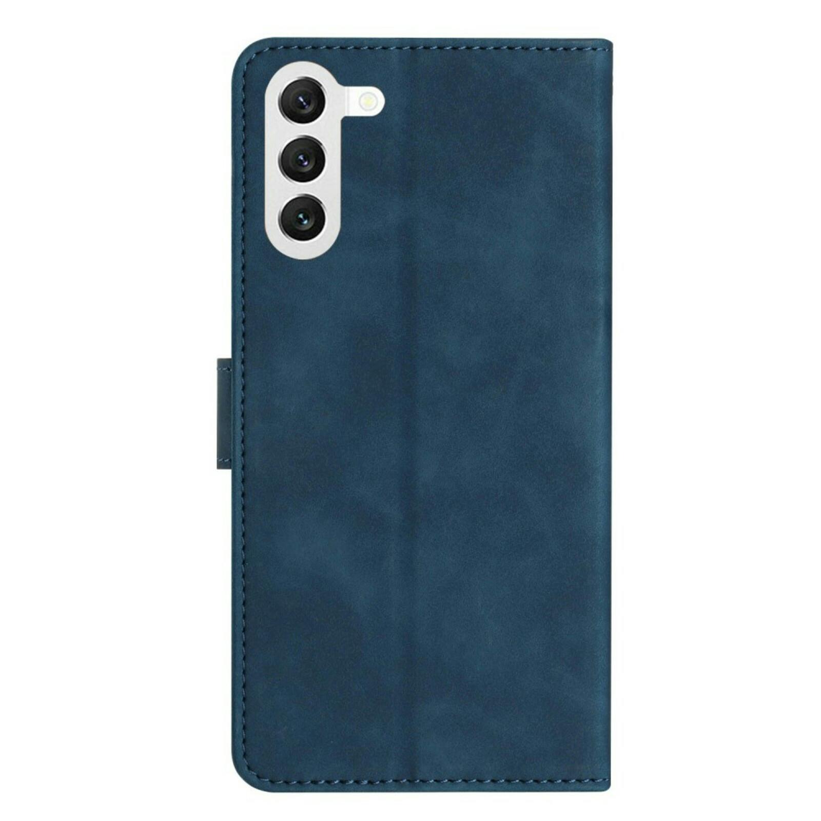 Comfycase Samsung Galaxy S23 Vlinder Suède Portemonnee Hoesje Blauw