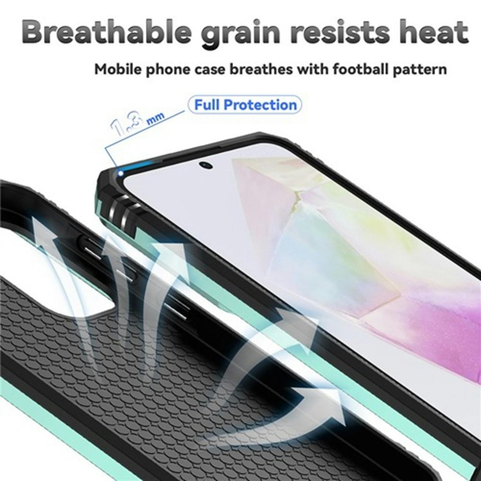 CaseBody Samsung A56 / A36 Shield Case met Camera-schuif Groen