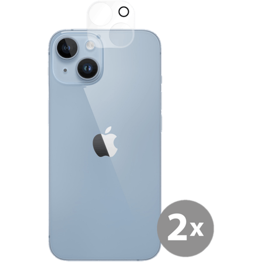 Just in Case iPhone 14 Gehard Glazen Camera Protector Transparant