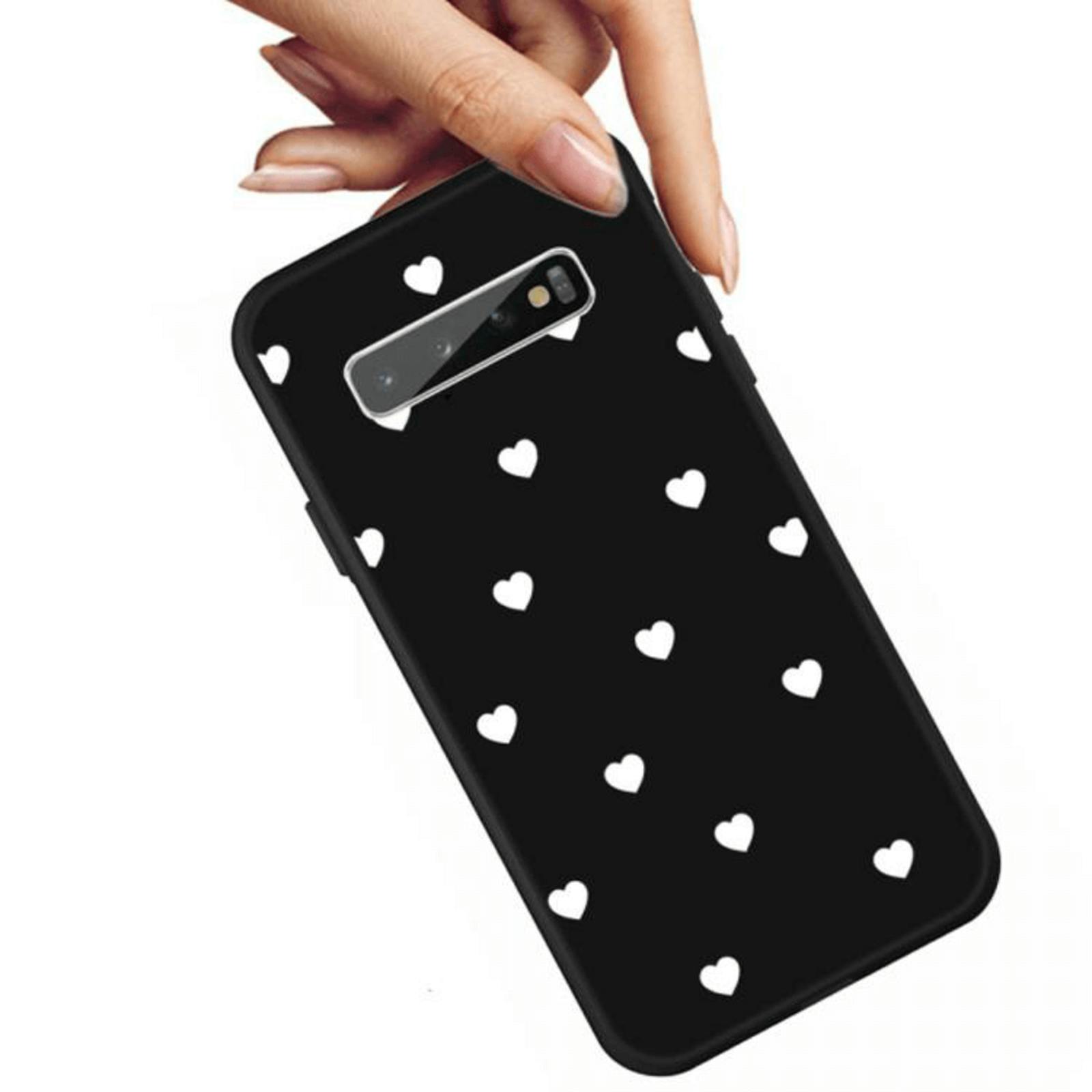 Mocaa Samsung Galaxy S10 Plus Hearts Case Zwart