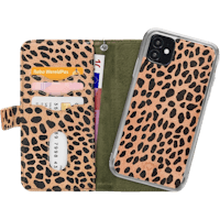 Mobilize iPhone 12 Mini Alles-in-één Portemonnee Hoesje Luipaardprint