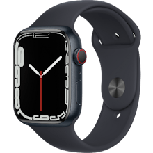 Apple Watch Series 7 Cellular 45mm Midnight - Voorkant