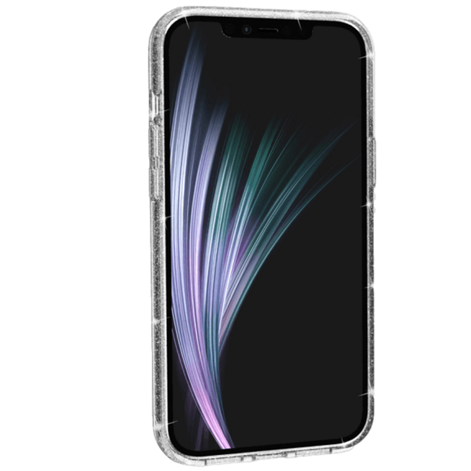 TwoTone iPhone 12 (Pro) Glitz Hoesje Transparant