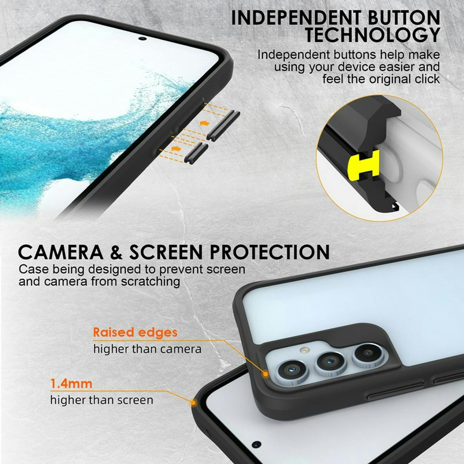 CaseBody Samsung A35 Combat X Beschermhoesje Zwart