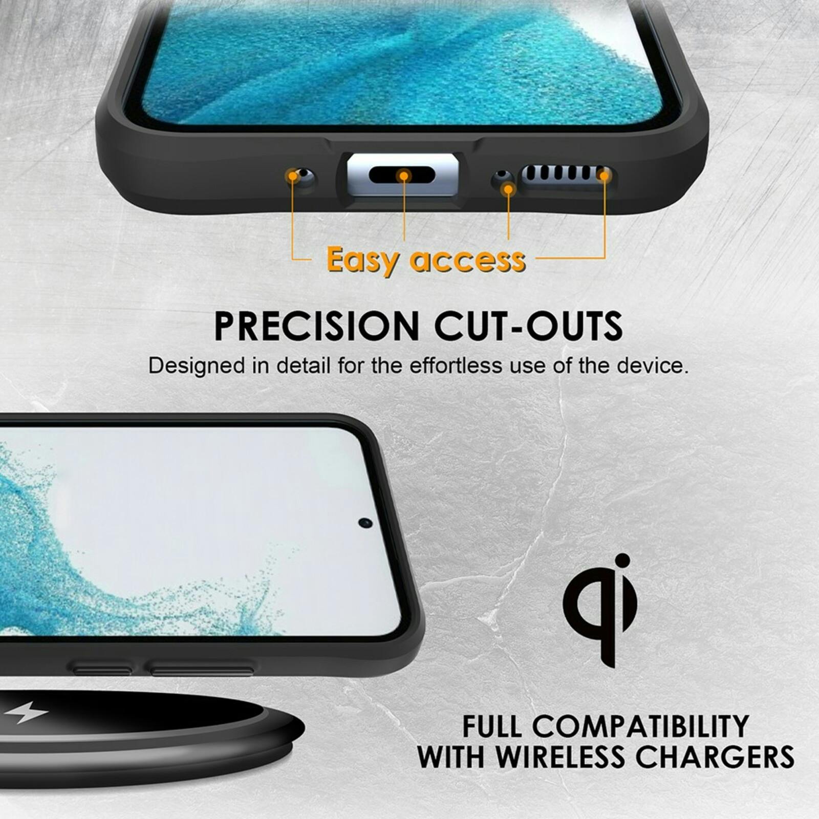 CaseBody Samsung A15 Combat X Beschermhoesje Zwart