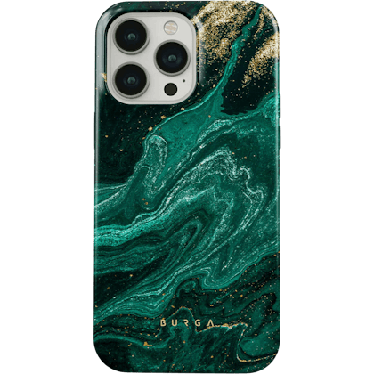 Burga iPhone 15 Pro Hoesje Emerald Pool - Voorkant
