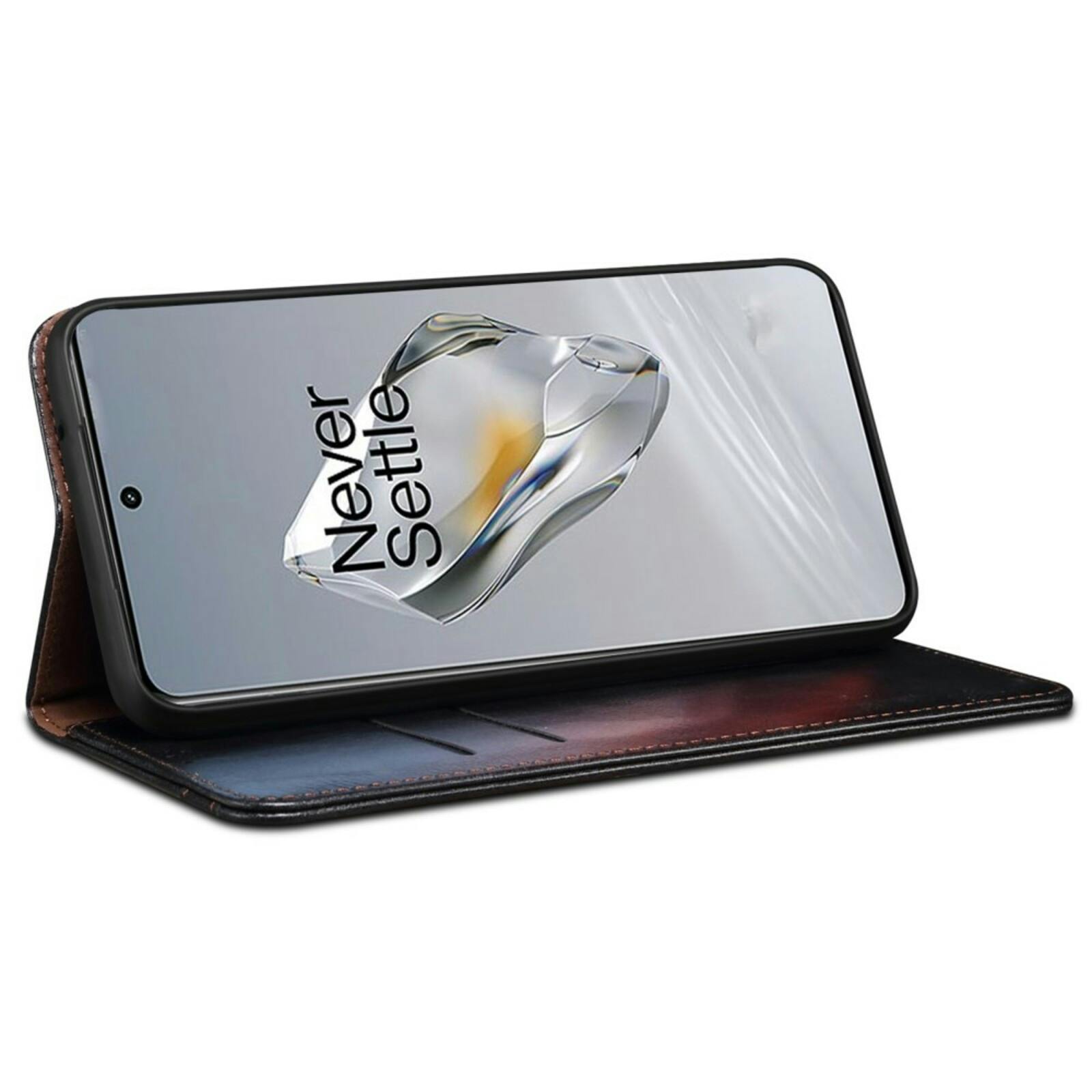 CaseBody OnePlus 12R Retro Bookcase Zwart