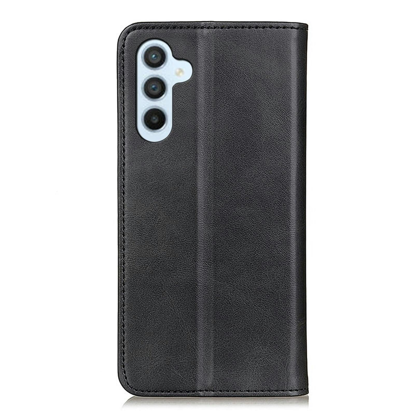 CaseBody Samsung Galaxy A36 Real Leather Wallet Hoesje Zwart