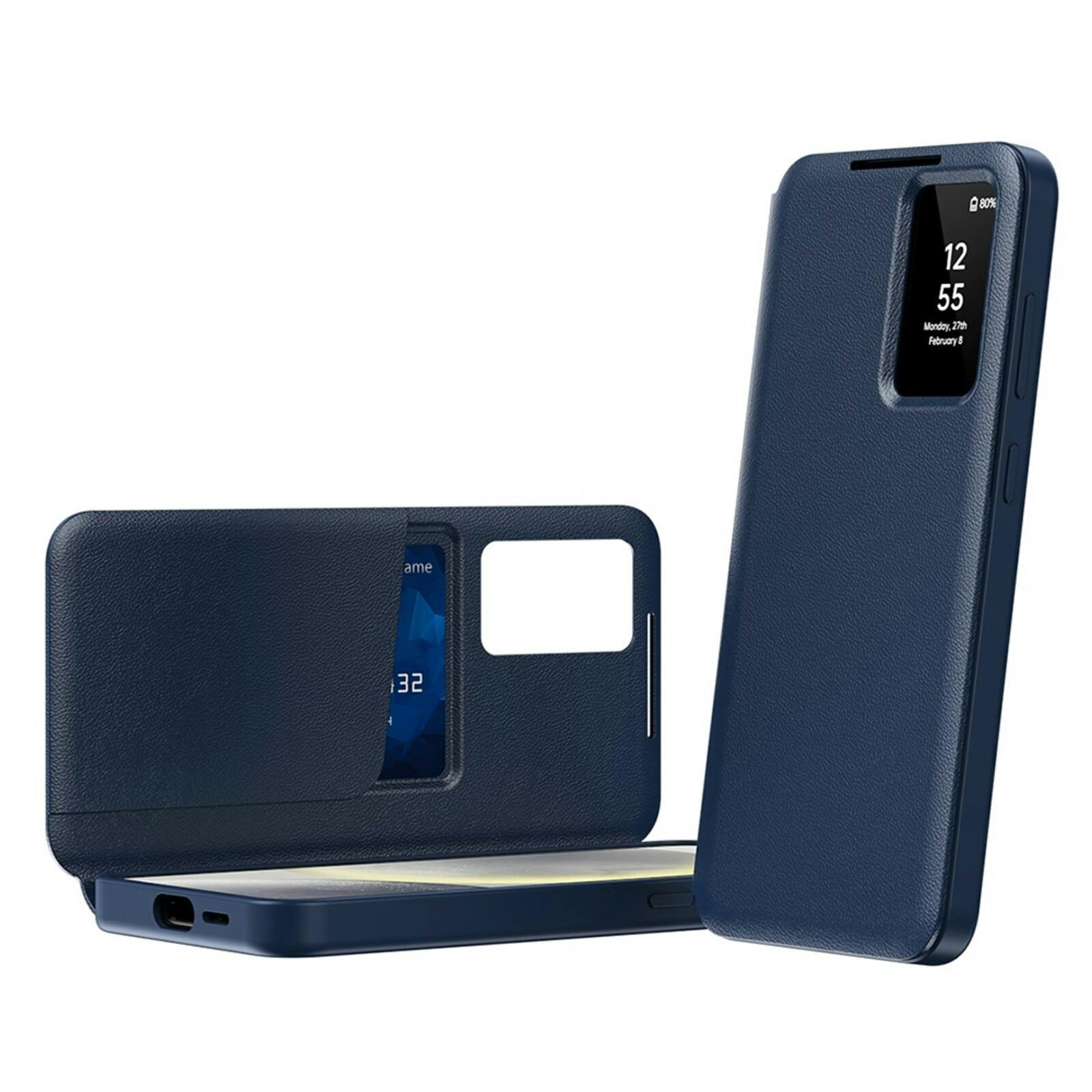 CaseBody Samsung Galaxy A55 Smart Cover Blauw