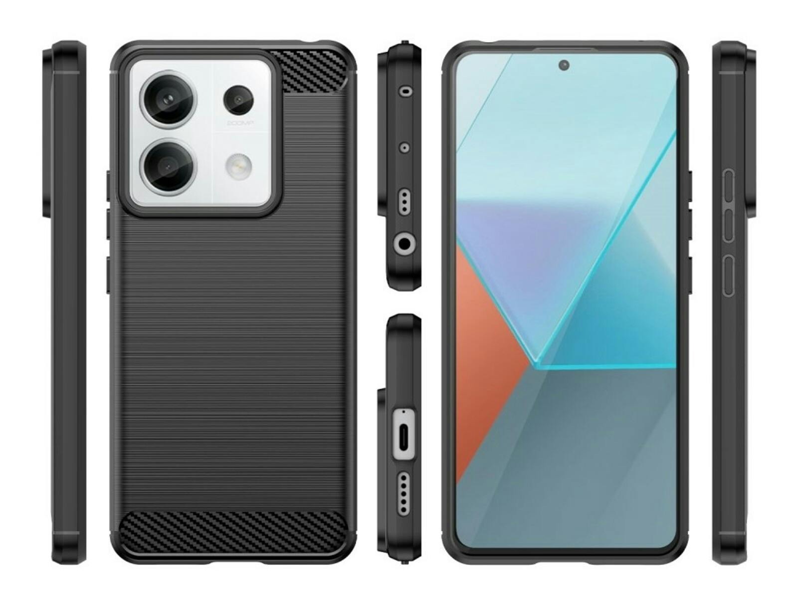 Mocaa Xiaomi Redmi Note 13 Pro 5G Schokbestendig Hoesje Zwart