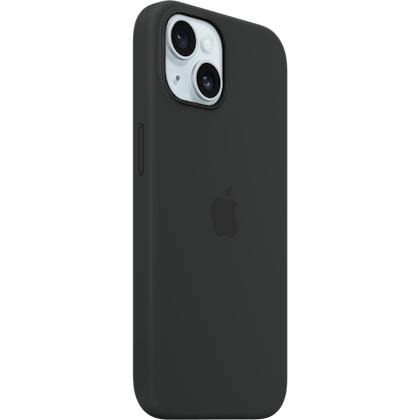 Apple iPhone 15 MagSafe Siliconen Hoesje Zwart