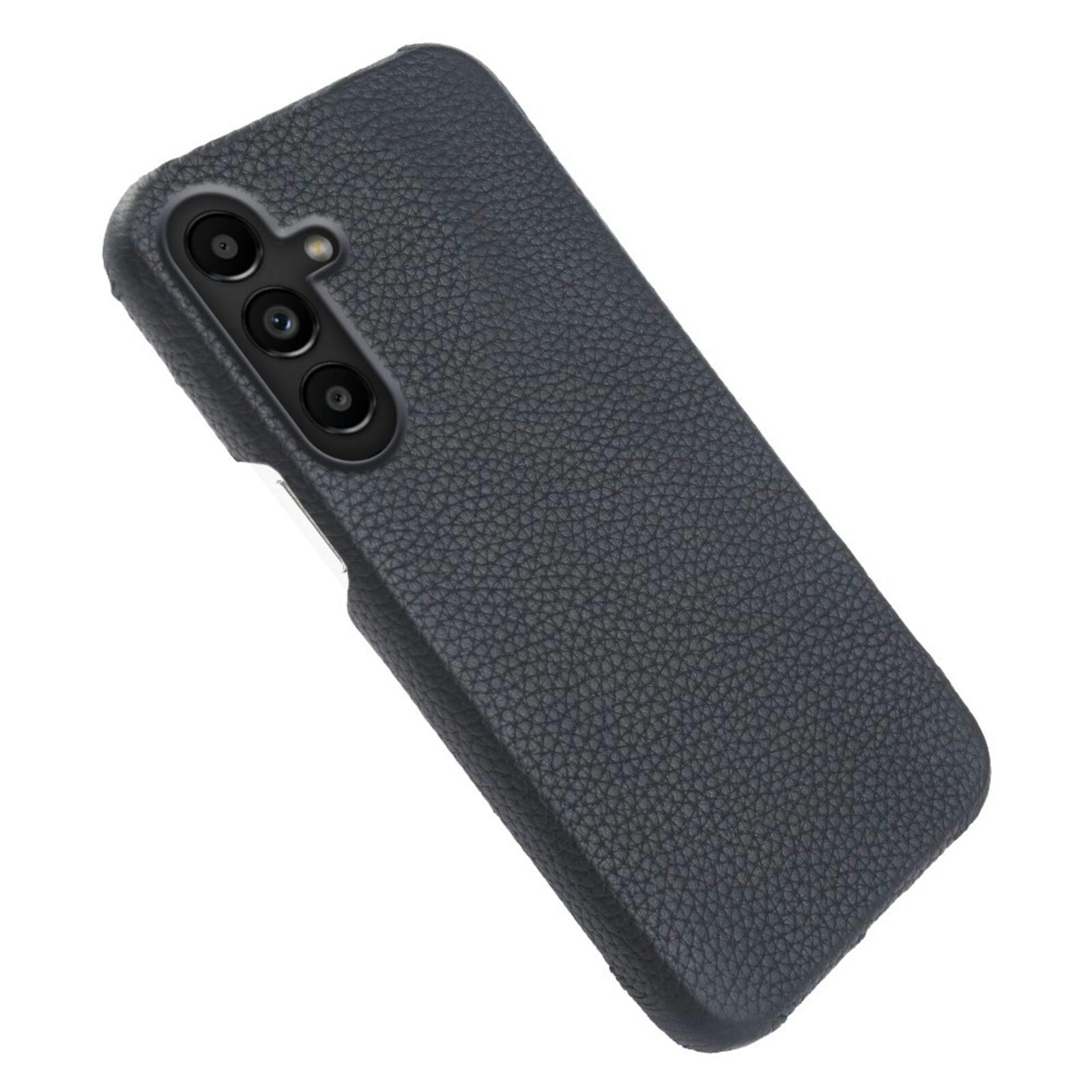 Fashion Samsung Galaxy A57 Magnetisch Hoesje Echt Leer Zwart