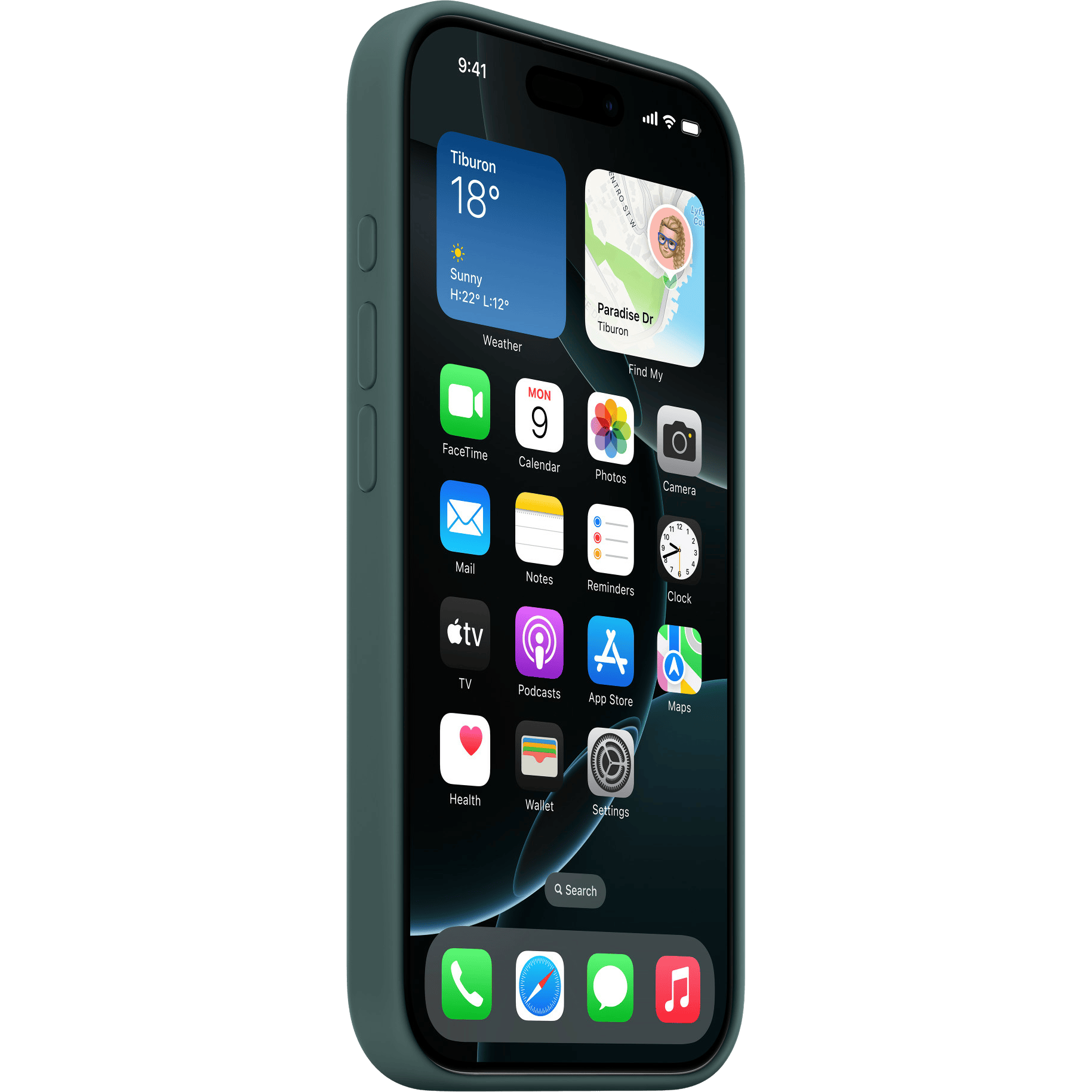 Apple iPhone 16 Pro Siliconen MagSafe Hoesje Groen