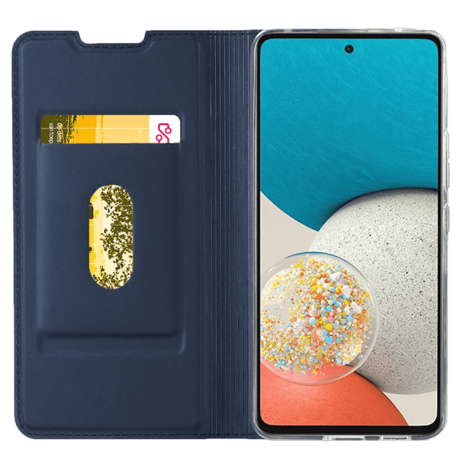Comfycase Samsung Galaxy A53 Ultra-Slim Flip Case Magnetische Sluiting Blauw