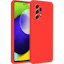 Accezz Galaxy A53 Liquid Siliconen Hoesje Rood - Voorkant & achterkant