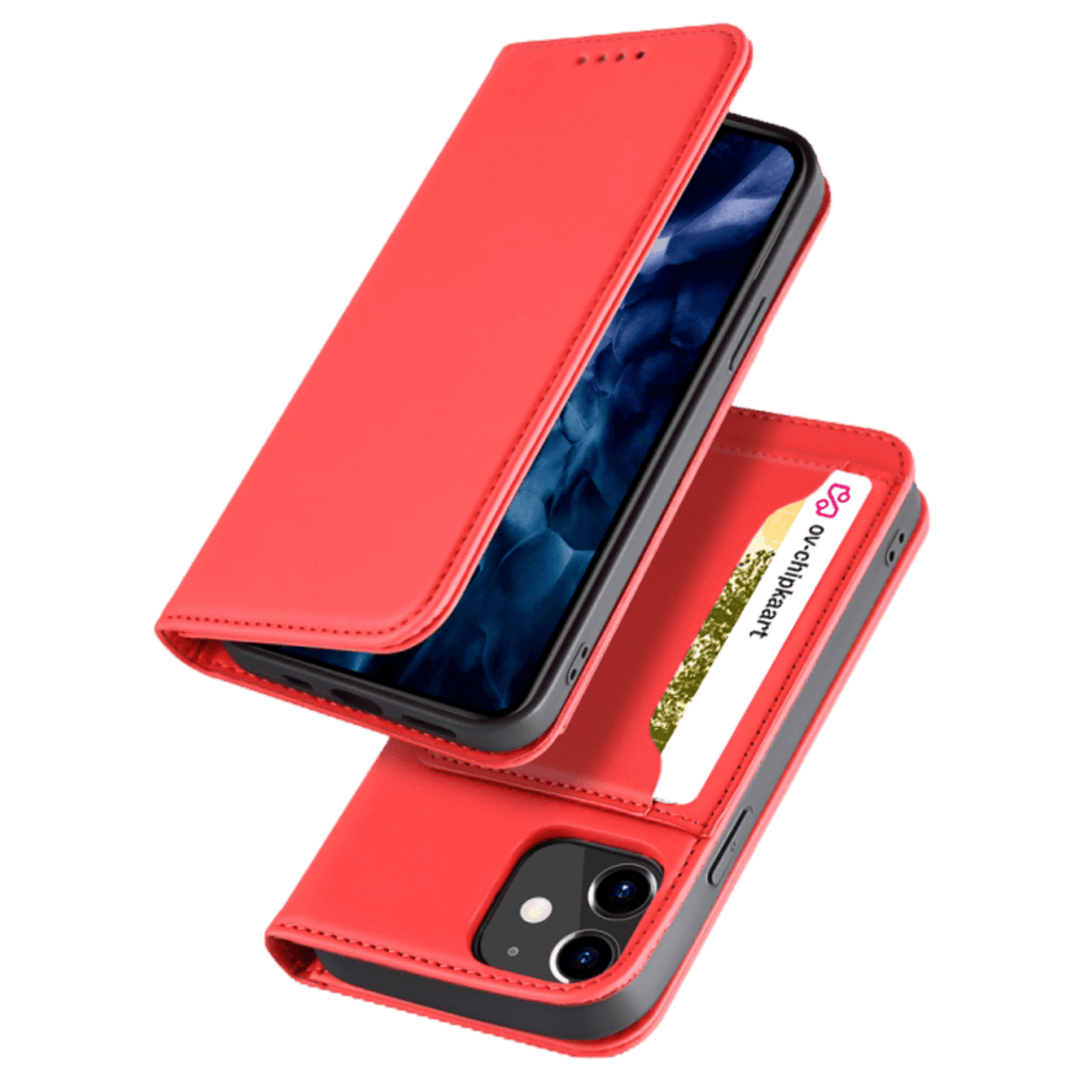 CaseBody iPhone 12 Mini Lux Bookcase Hoesje Rood