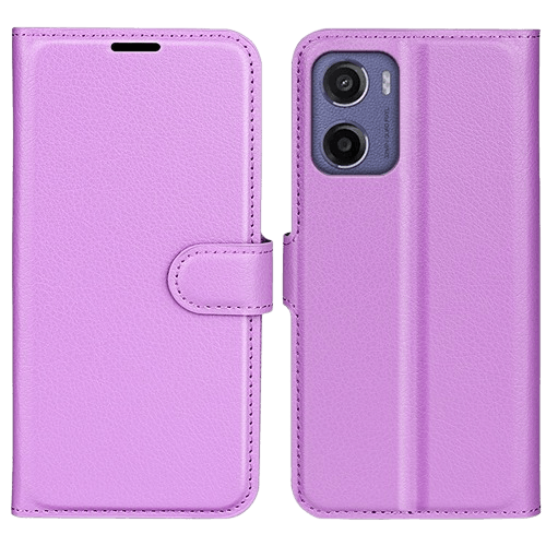 Mocaa Motorola Moto E15 4G Slim-Fit Bookcase Paars