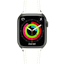 Swipez Apple Watch Klassiek Leren Bandje Wit - Voorkant