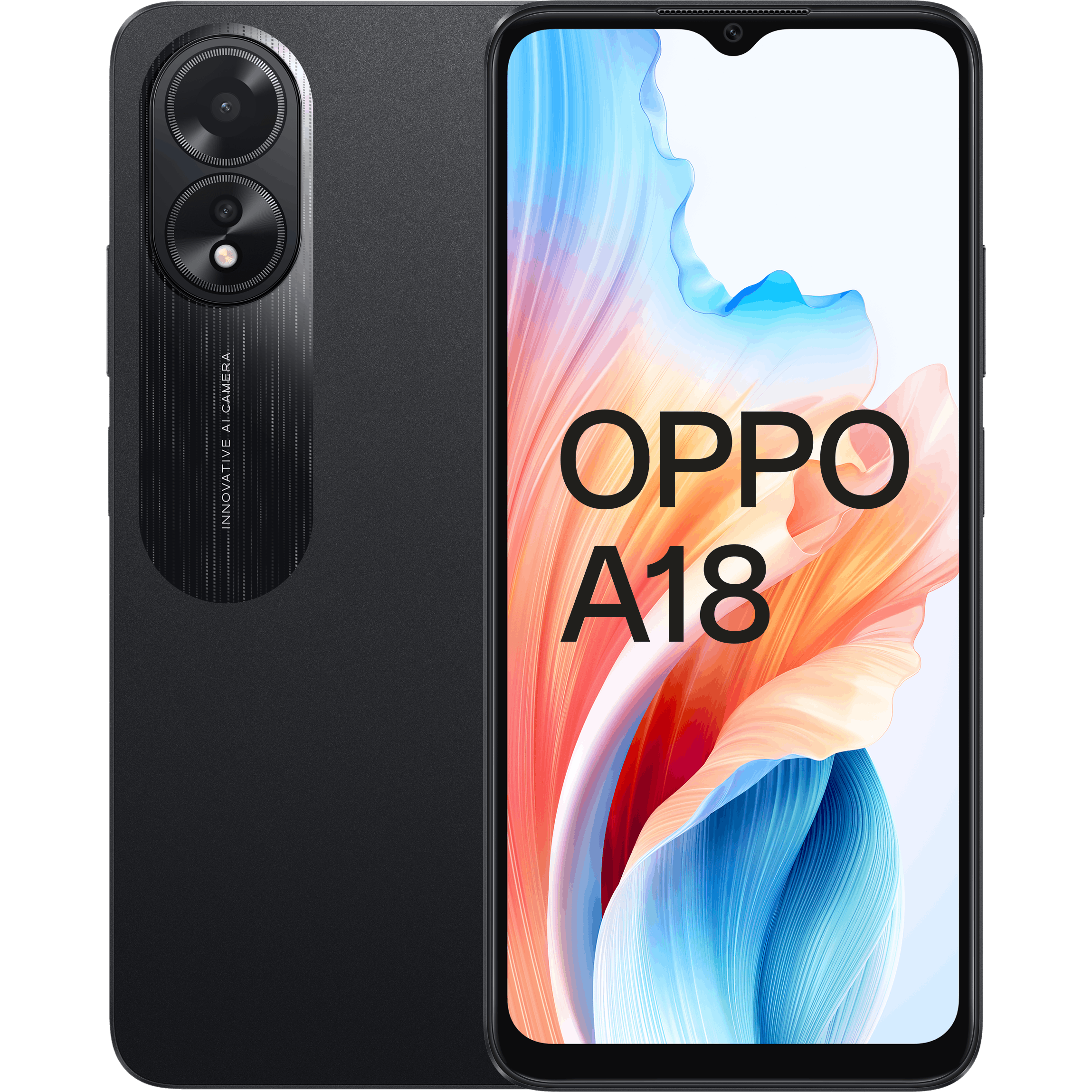 OPPO A18 Glowing black