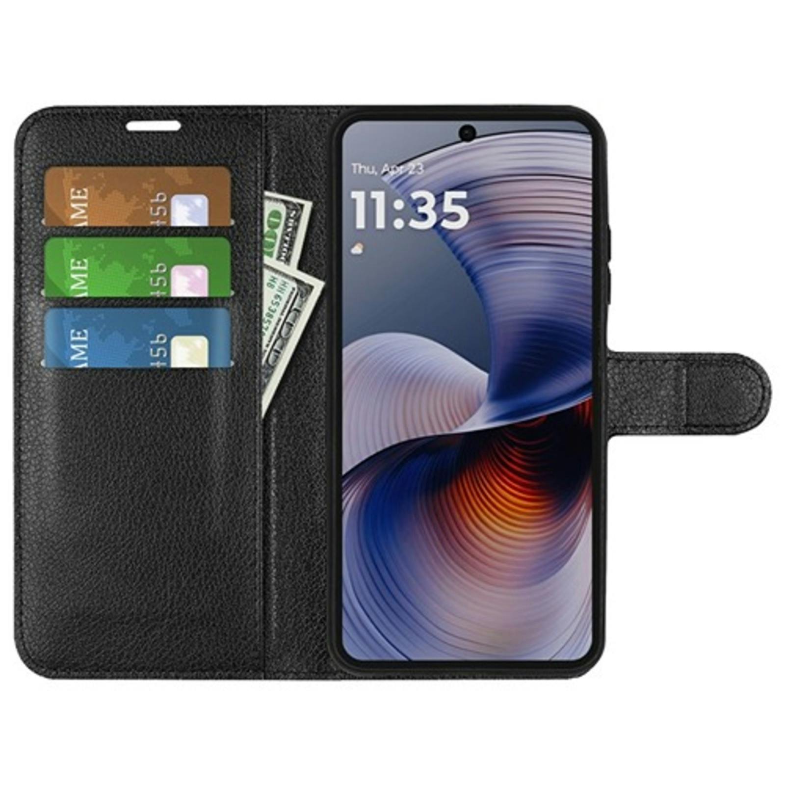 Mocaa Motorola Moto G55 5G Slim-Fit Bookcase Zwart