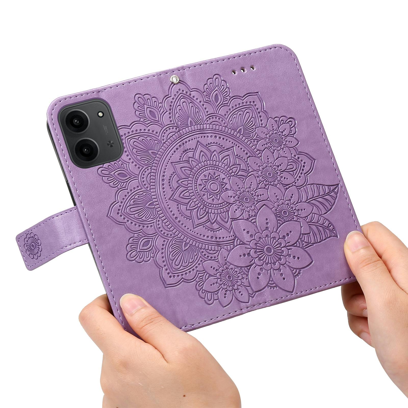 Comfycase Xiaomi Redmi 15C Floral Bookcase Hoesje Paars
