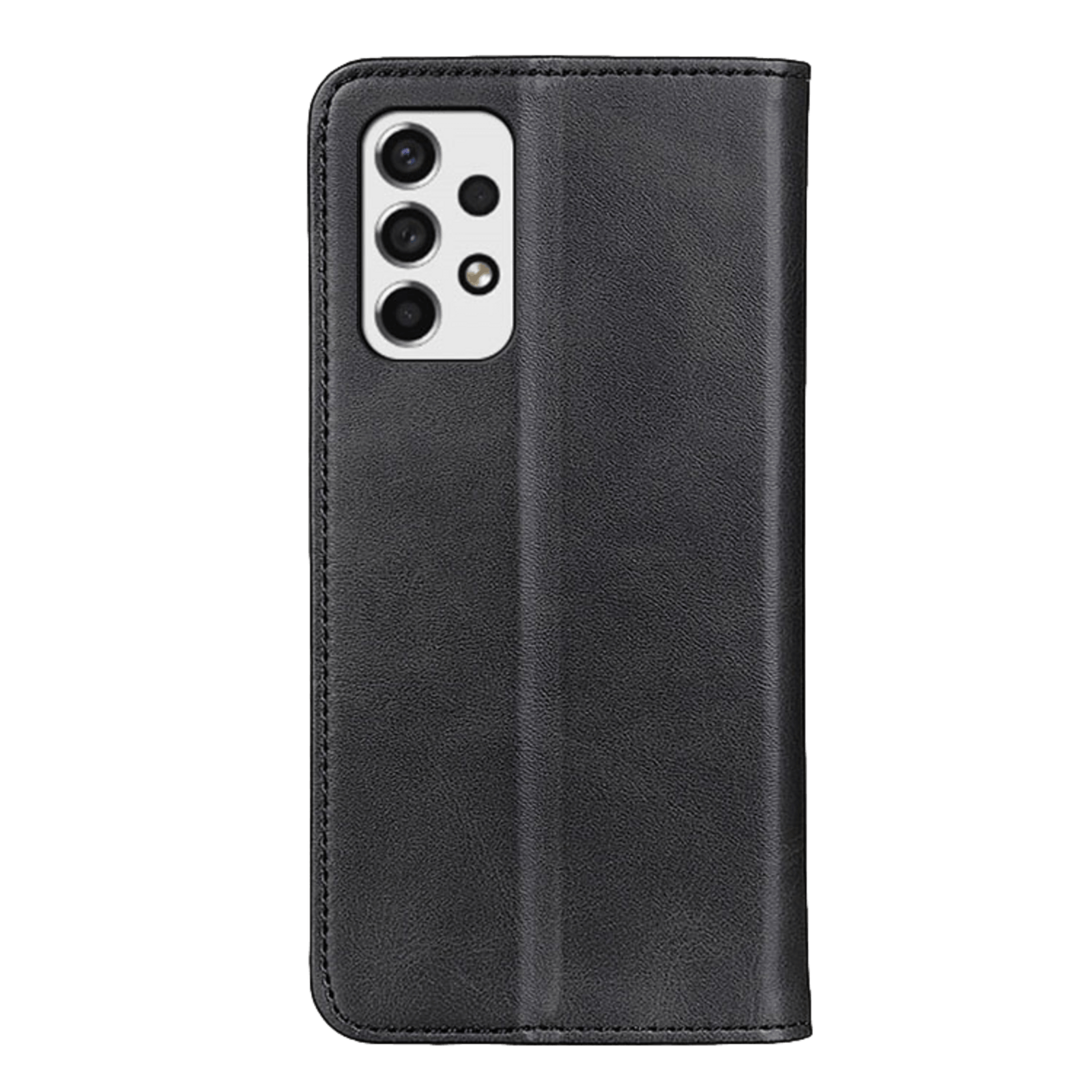 CaseBody Samsung Galaxy A53 Real Leather Wallet Hoesje Zwart