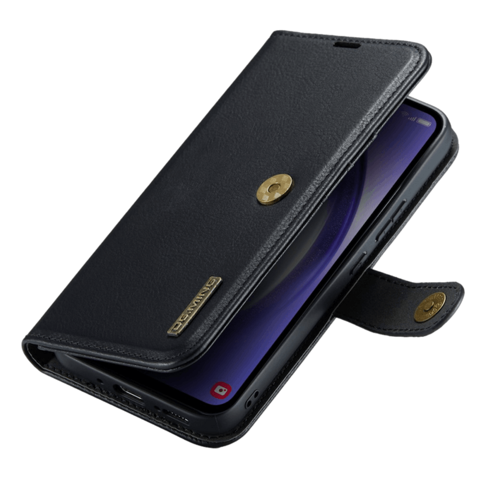 DG.MING Samsung Galaxy A54 Lederen 2-in-1 Wallet en Hoesje Zwart