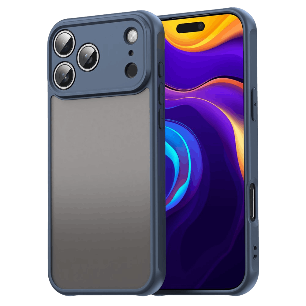 Mocaa Apple iPhone 17 Pro Max Slim Anti-Shock Hoesje Blauw