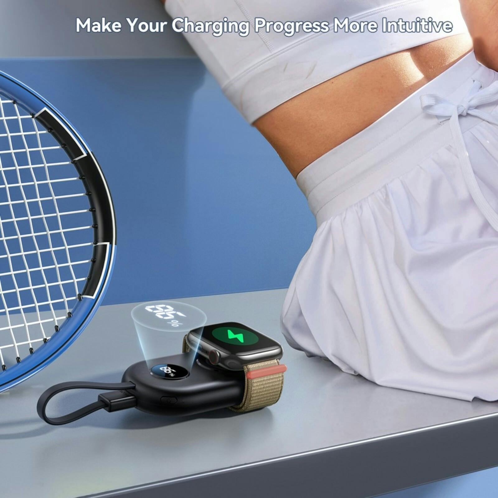 Joyroom 2.500 mAh Wireless Apple Watch Charger Zwart