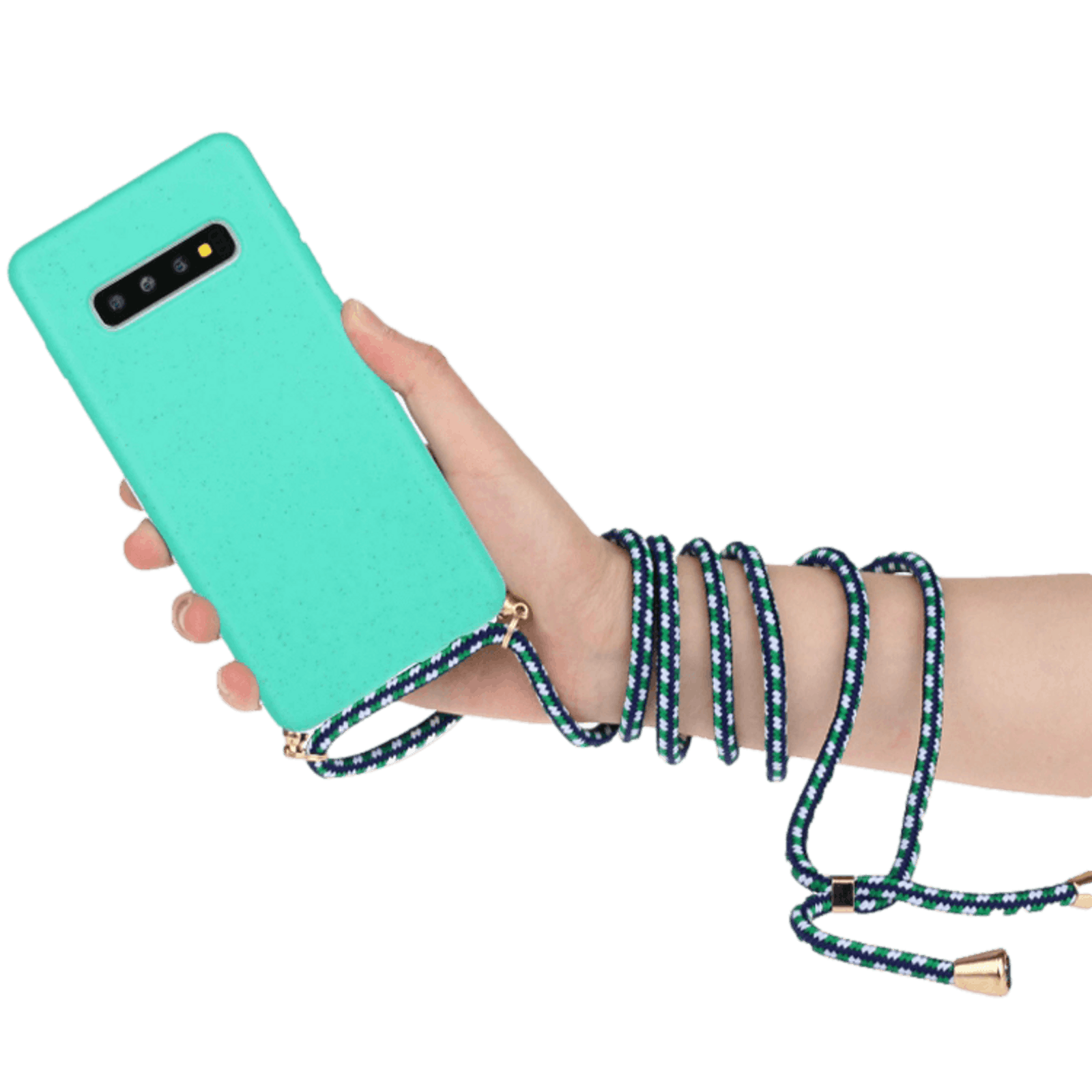 Mocaa Samsung Galaxy S10 Telefoonhoesje met Koord Groen