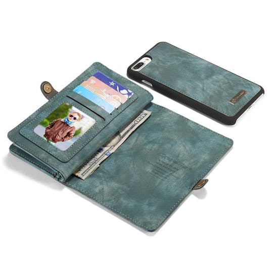 Caseme iPhone 7/8 Plus Wallet Case All in One Blue Green