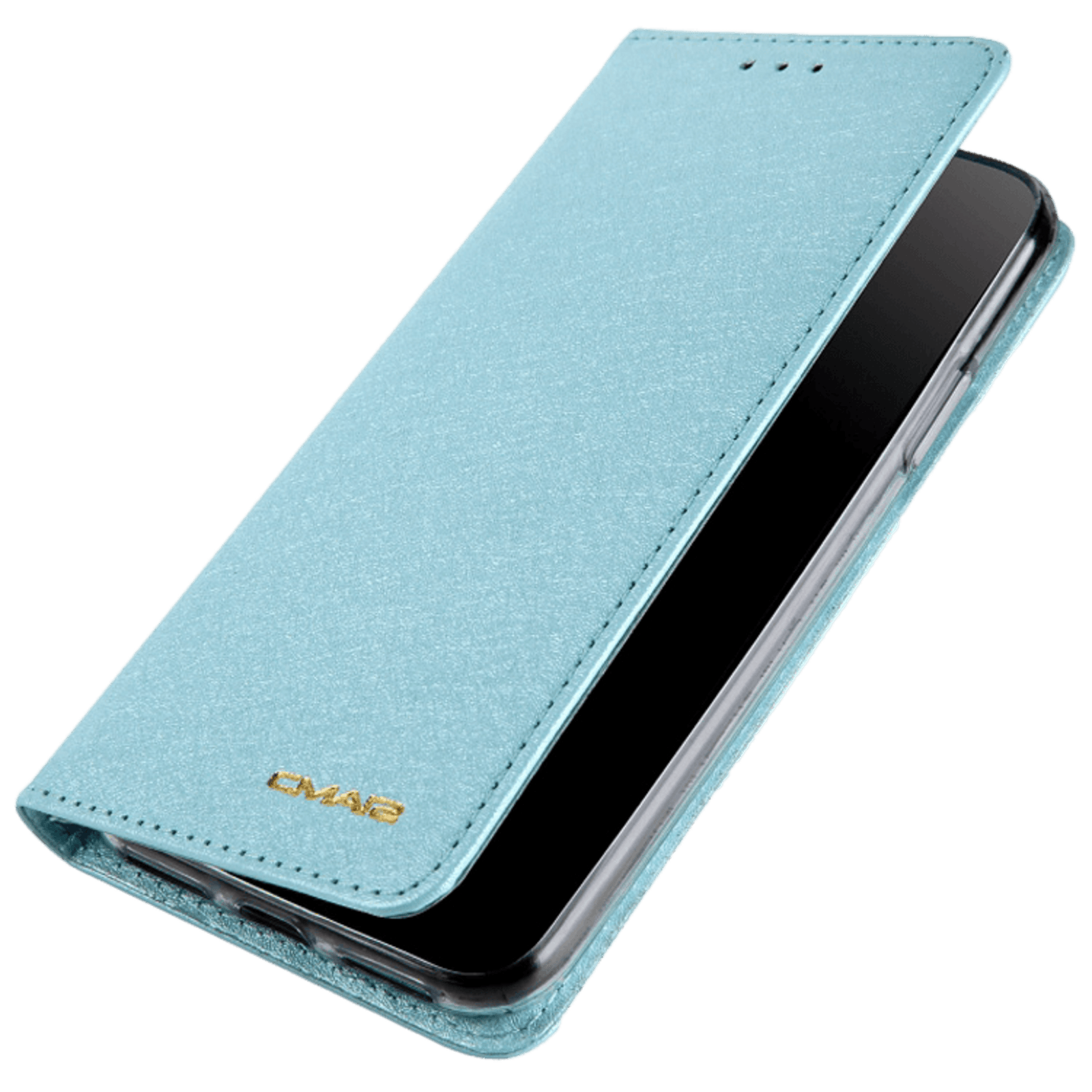 CMAI2 iPhone Xs / X Silk Series Slank Bookcase Hoesjegroen Blauw