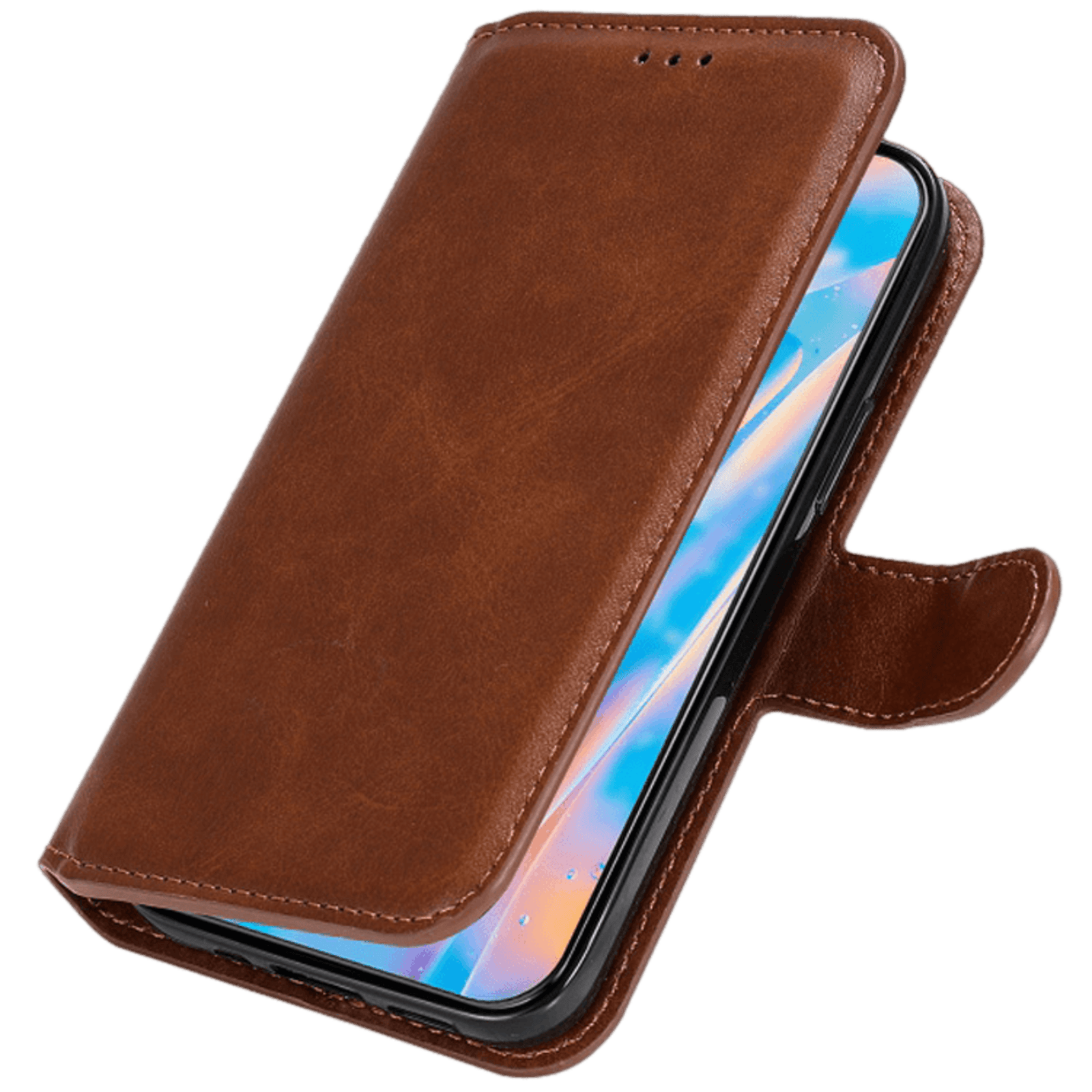Mocaa iPhone 12 (Pro) Slim-Fit Boek Hoesje Bruin