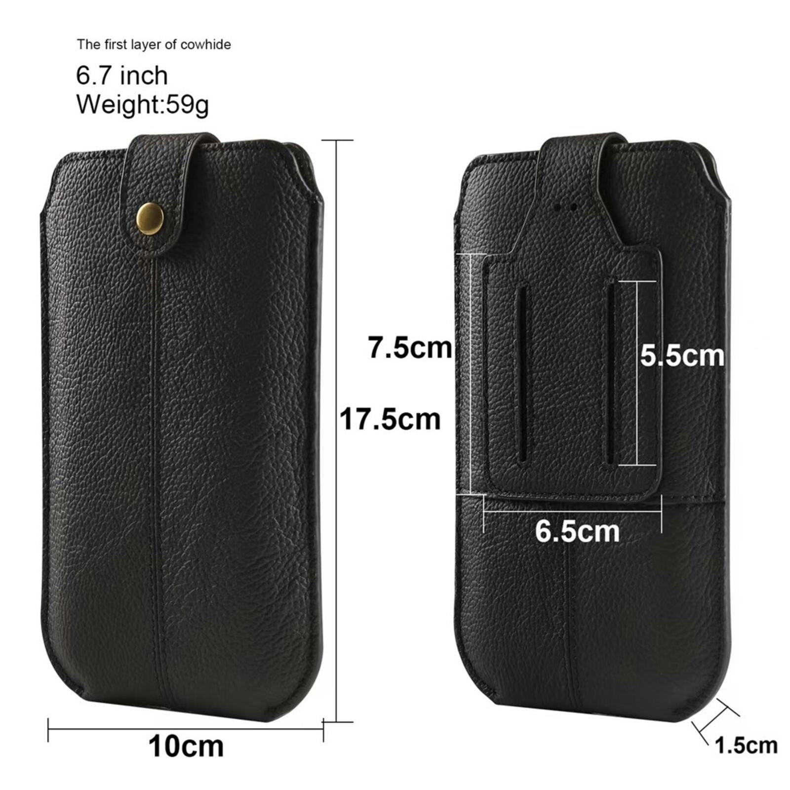 Comfycase Echt Lederen Opberghoesje Zwart XL