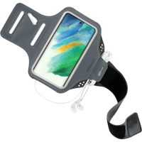 Mobiparts Galaxy S21 FE Sport Armband Black - Voorkant