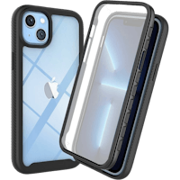 Just in Case iPhone 15 Plus Volledig Beschermend Hoesje Transparant - Voorkant
