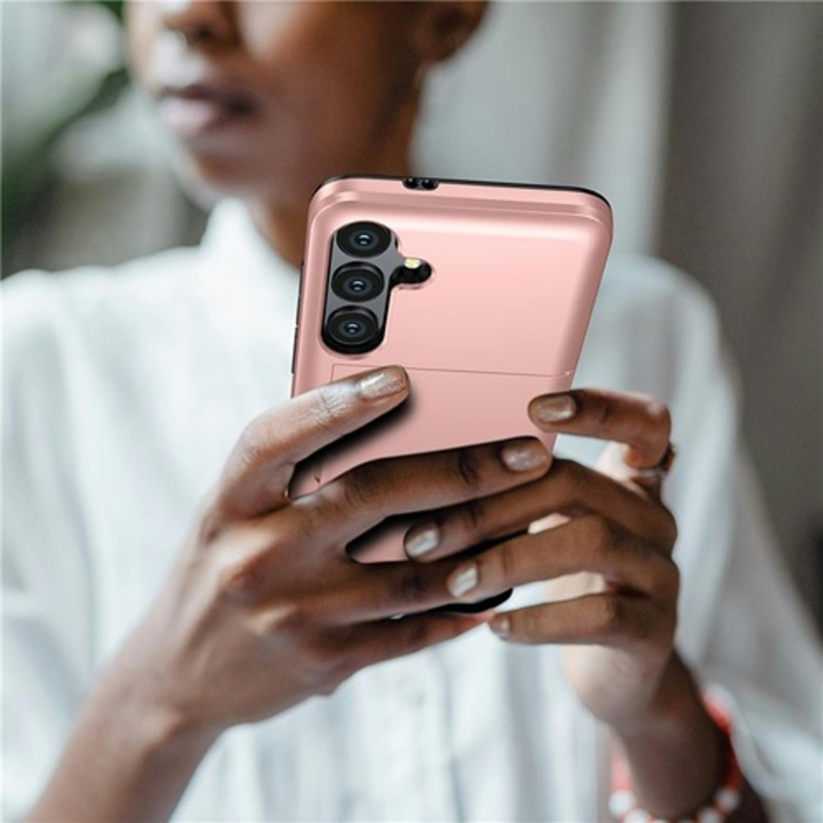 CaseBody Samsung Galaxy A56 Hoesje met Pashouder Blauw