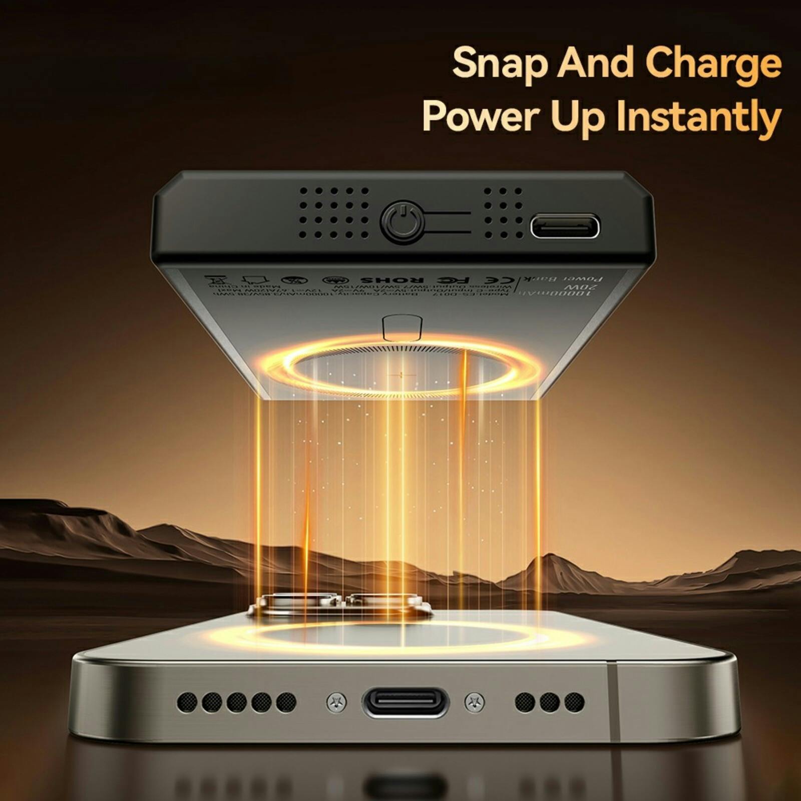 Essager MagSafe Powerbank 10.000mAh Zwart