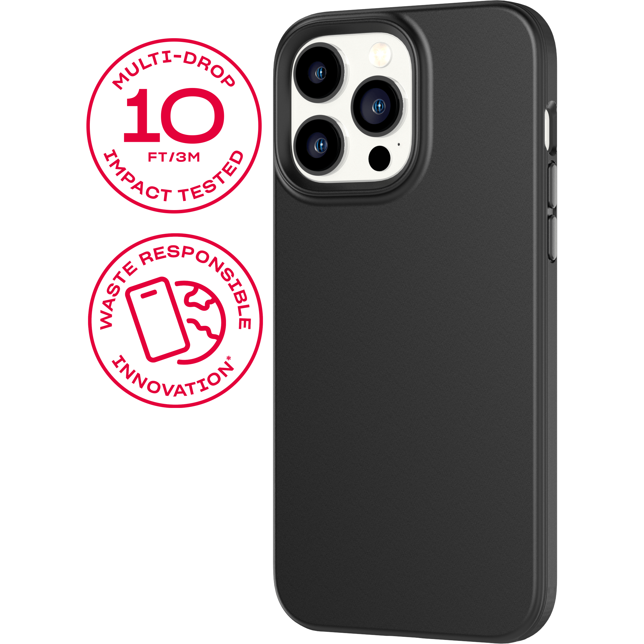 Tech21 iPhone 14 Pro Max Evo Lite Hoesje Zwart - Achterkant