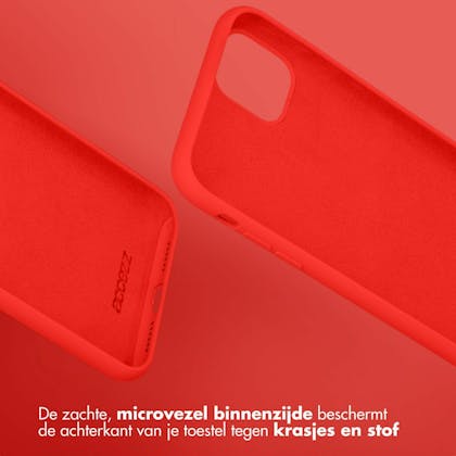 Accezz Galaxy A53 Liquid Siliconen Hoesje Rood - Voorkant