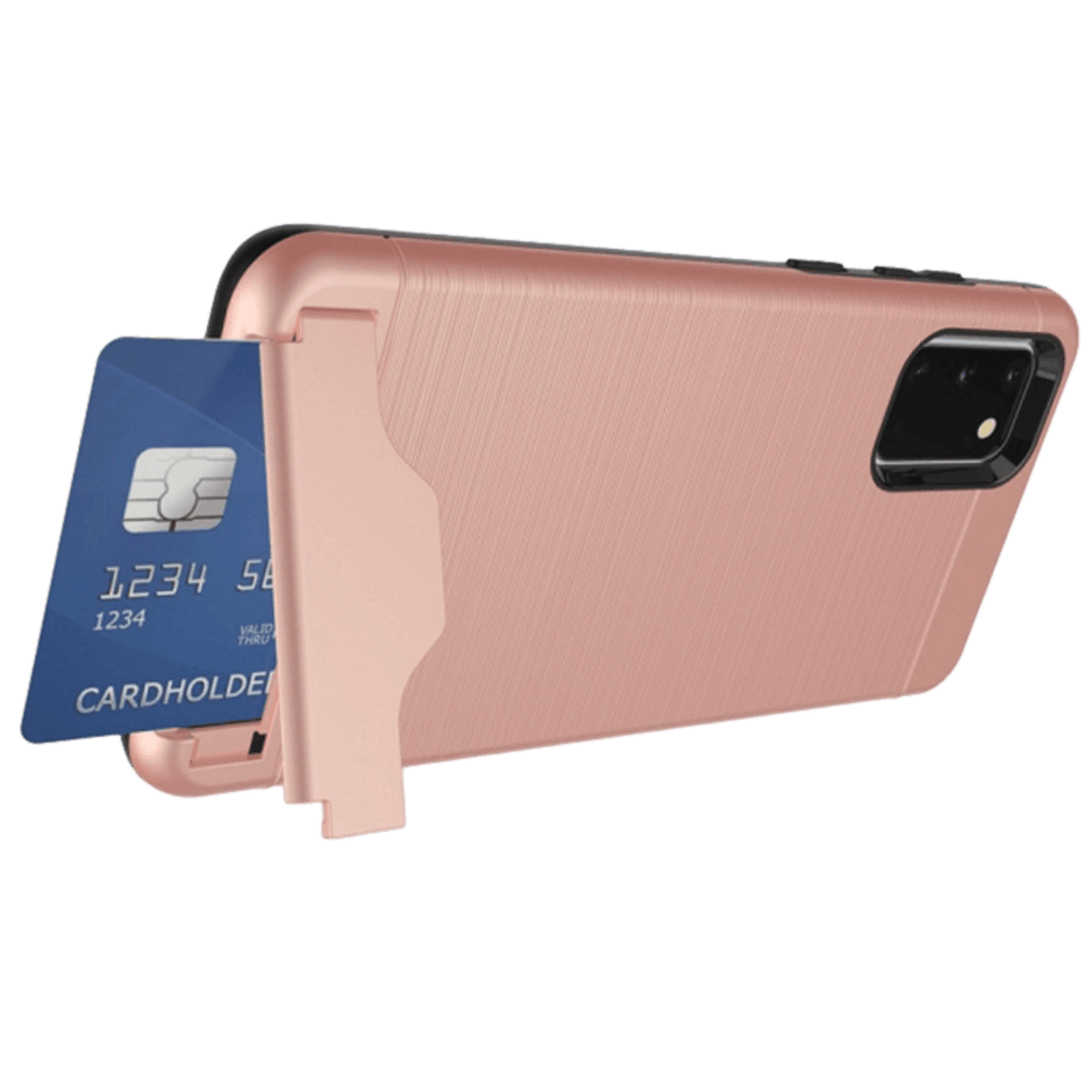 CaseBody Samsung Galaxy S20 Brushed Hoesje met Pashouder Roségoud