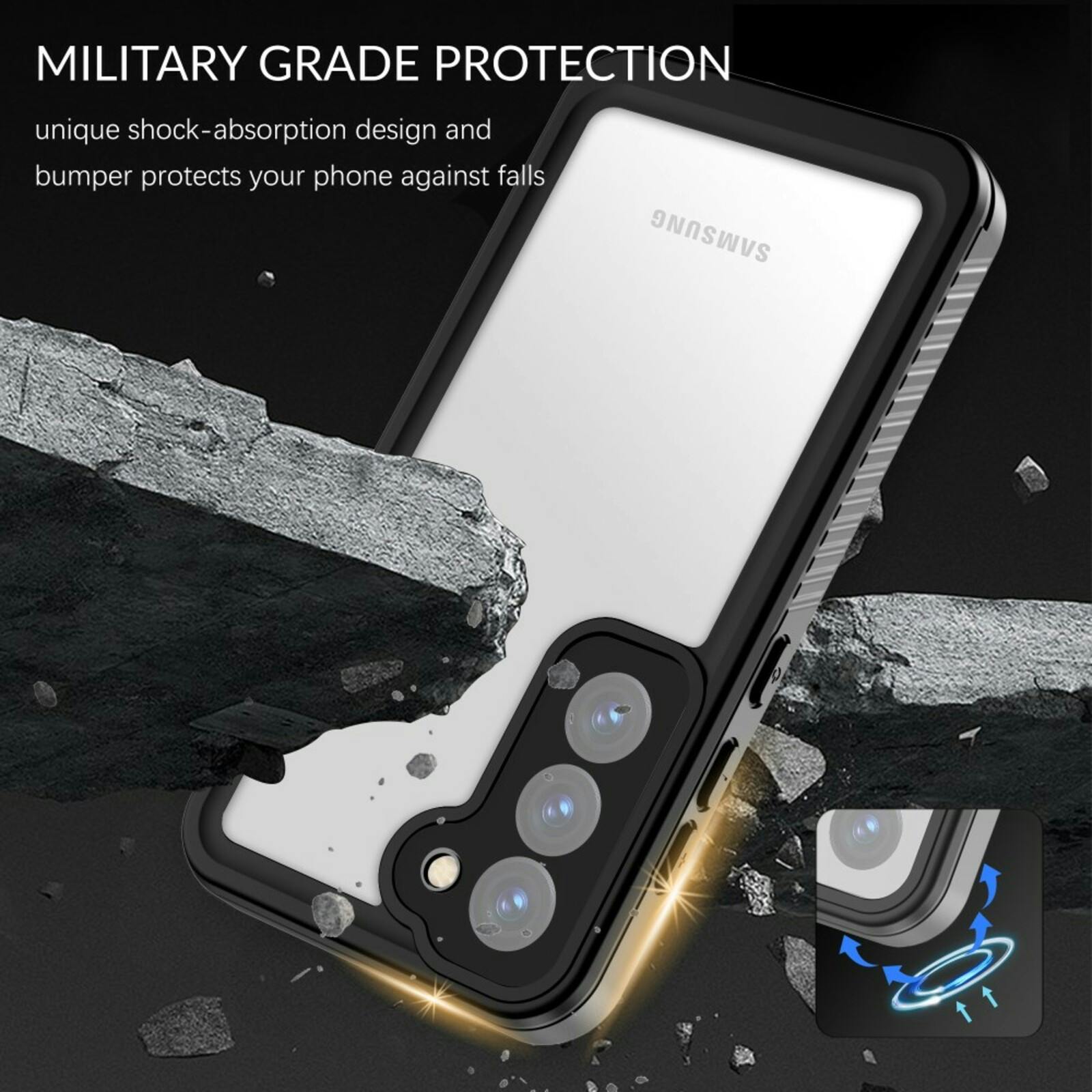 REDPEPPER Samsung S23 FS Series Waterproof Case Zwart