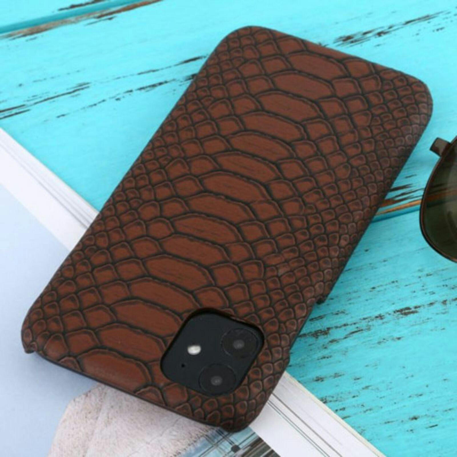 CaseBody iPhone 11 Snakeskin Hoesje Bruin