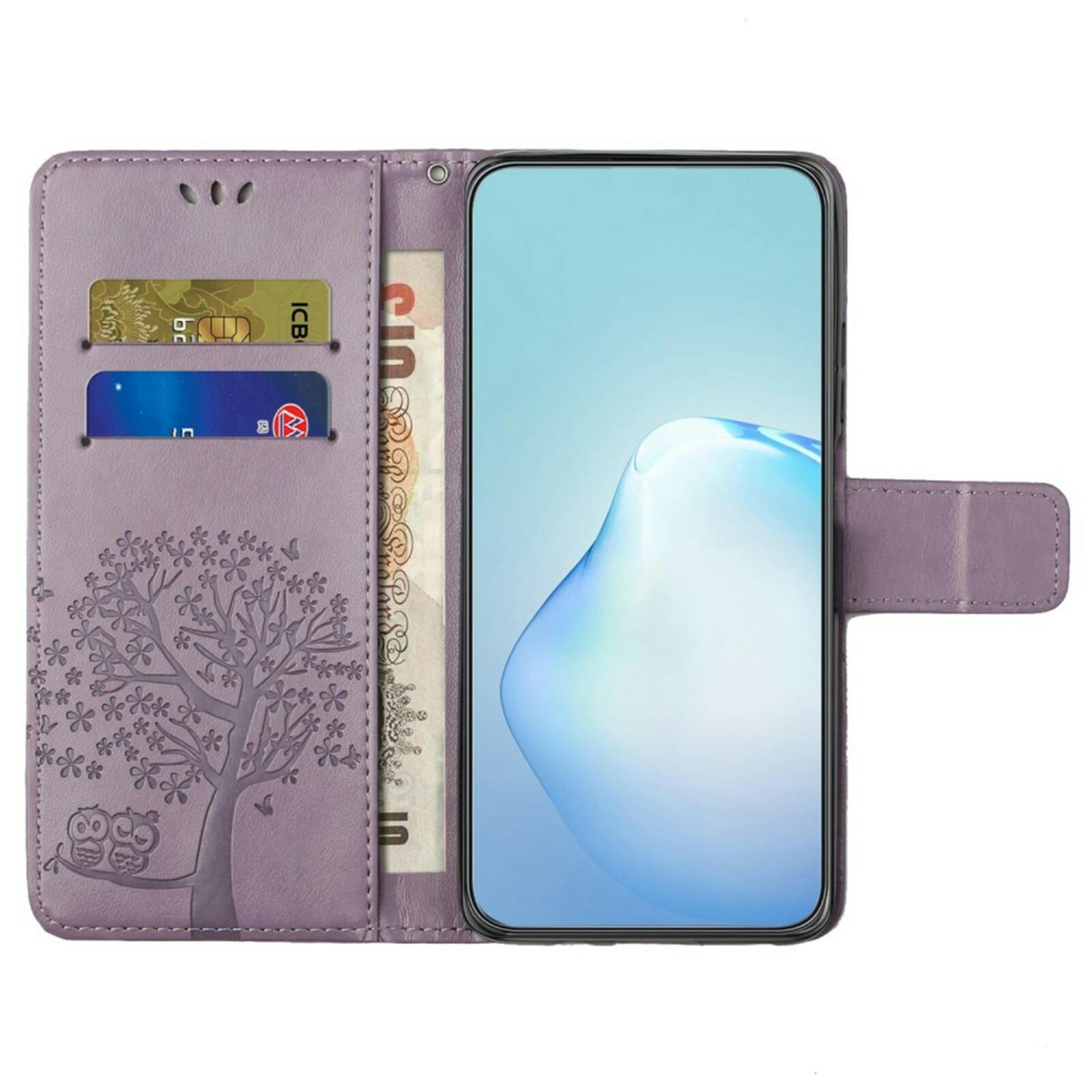 Comfycase Samsung Galaxy A55 Bookcase Hoesje Uiltjes Paars