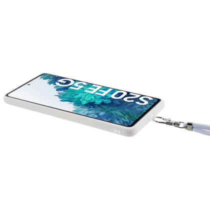 Mocaa Samsung Galaxy S20 FE Telefoonhoesje met Koord Wit